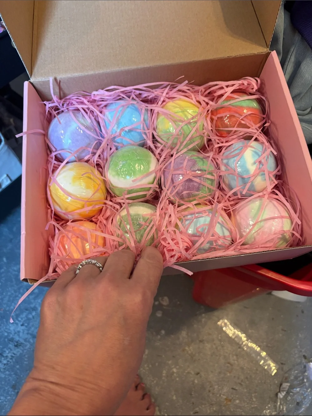 Pink Bath Bombs Set - Handmade Bath Agent